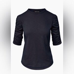 Veronica Beard Waldorf Cotton T-Shirt in Navy